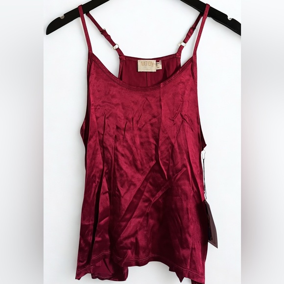 Nation LTD Deep Red Satin Camisole - Picture 1 of 6